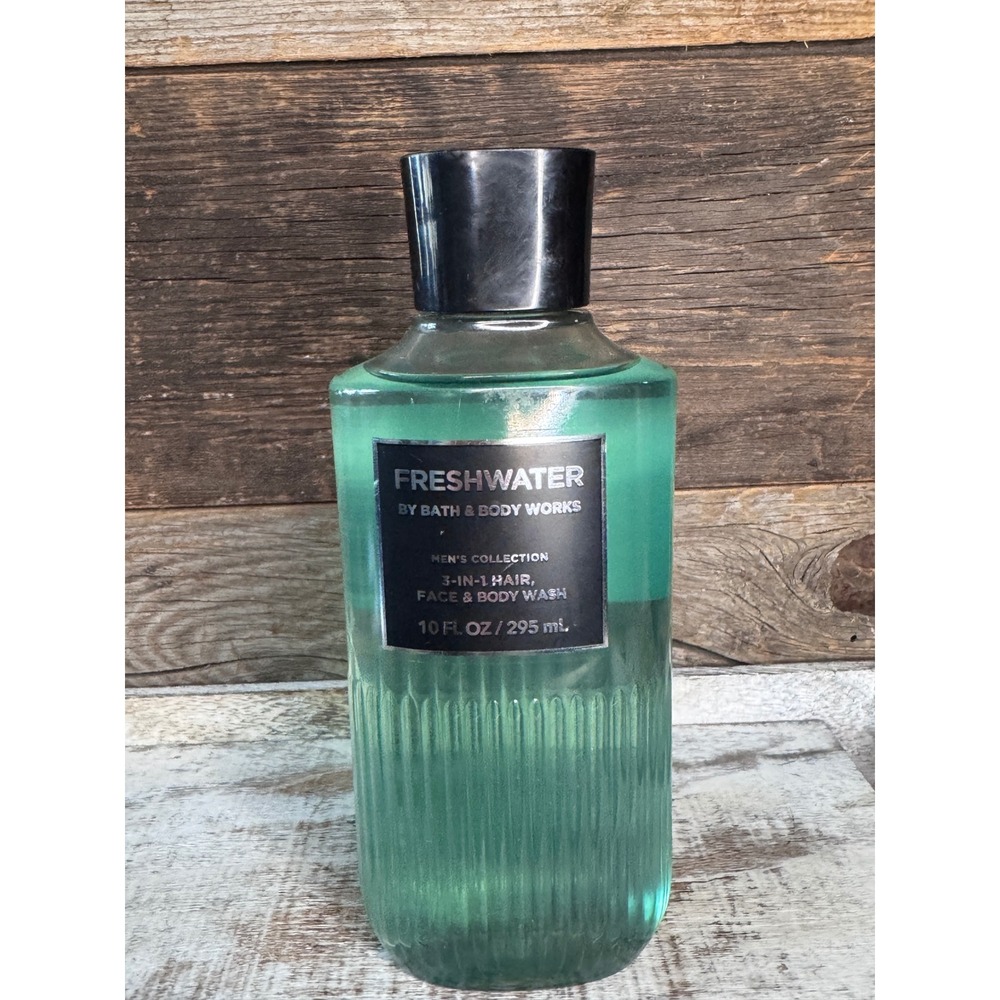 Bath & Body Works Freshwater Men 3-in-1 Hair Face Body Wash 10oz Full MSRP $16